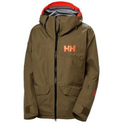 Damska kurtka narciarska Helly Hansen Ridge Infinity Shell. Brązowe kurtki sportowe damskie Helly Hansen, s, bez wzorów, z materiału, bez ramiączek, bez kaptura, narciarskie. Za 2,774.50 zł.