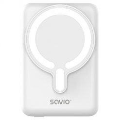 SAVIO POWERBANK 10000 MAH MAGNETYCZNY BIAŁY BA-13. Białe powerbanki Savio. Za 78.99 zł.