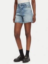 G-Star Raw Szorty jeansowe Clean Edge D28386-E205 Niebieski jasny Regular Fit. Niebieskie szorty damskie G-Star Raw, bez wzorów, z bawełny, retro. Za 309.99 zł.