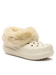 Crocs Klapki Crocs Furever Crush Clog 208446 Beżowy. Brązowe klapki damskie Crocs, bez wzorów, z tworzywa sztucznego, bez obcasa, bez zapięcia. Za 319.99 zł.