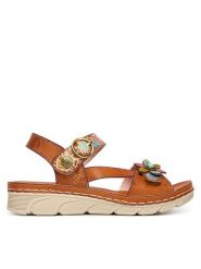 Laura Vita Sandały Dorry 21 Brązowy. Brązowe sandały damskie Laura Vita, bez wzorów, ze skóry, bez obcasa, na płaskiej podeszwie, bez zapięcia. Za 389.99 zł.