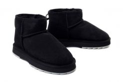 EMU AUSTRALIA W12548 SHARKY MICRO black, botki damskie. Czarne botki damskie Emu Australia, na zimę, bez wzorów, z gumy, bez obcasa, bez zapięcia. Za 699.90 zł.