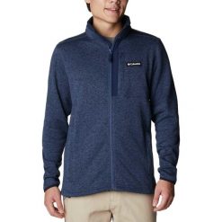 Polarowy sweter męski Columbia Weather Full Zip. Niebieskie swetry męskie Columbia, m, bez wzorów, z polaru, sportowe, bez kołnierzyka, bez ramiączek. Za 419.00 zł.