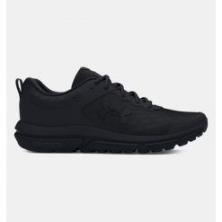 Buty sportowe dla mężczyzn Under Armour CHARGED ASSERT. Czarne buty sportowe męskie Under Armour, bez wzorów, bez zapięcia, do biegania. Za 239.99 zł.