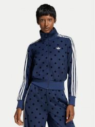 Adidas Bluza Satin Polka Dots Tt Track Top LI2852 Niebieski Regular Fit. Niebieskie bluzy damskie Adidas, m, bez wzorów, bez ramiączek, bez kaptura. Za 329.99 zł.