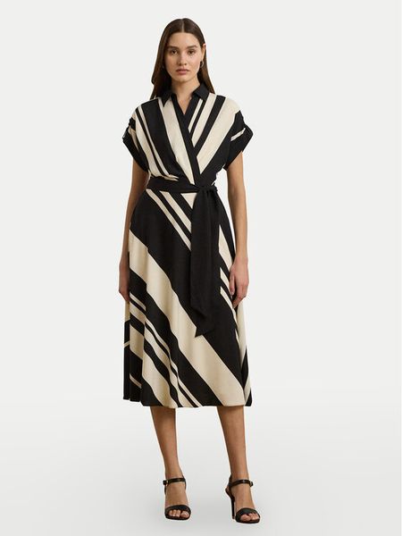 LAUREN RALPH LAUREN Sukienka codzienna 250963463001 Écru Regular Fit. Sukienki damskie Lauren Ralph Lauren, na co dzień, bez wzorów, z syntetyku, bez kołnierzyka, bez ramiączek, proste. Za 719.99 zł.