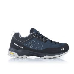 Buty trekkingowe męskie KIBO LOW STX. Brązowe buty zimowe męskie Bergson, bez wzorów, bez obcasa, bez zapięcia. Za 489.00 zł.