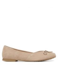 Caprice Baleriny 9-22109-46 Beżowy. Brązowe balerinki damskie Caprice, bez wzorów, ze skóry, bez obcasa, bez zapięcia. Za 231.99 zł.
