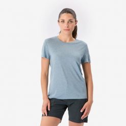 Koszulka trekkingowa damska Merino Rec Fresh. Szare bluzki damskie SIMOND, m, bez wzorów, z lyocellu, sportowe, bez kołnierzyka, bez ramiączek. Za 119.99 zł.