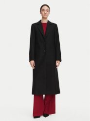 HUGO Płaszcz wełniany Mojeni 50569838 Czarny Relaxed Fit. Czarne płaszcze damskie Hugo, na zimę, bez wzorów, z syntetyku, bez kołnierzyka, bez kaptura. Za 1,849.00 zł.