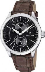 Zegarek Festina Zegarek męski Festina F16573-4 brązowy. Brązowe zegarki męskie Festina, bez wzorów. Za 424.00 zł.