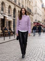 Sweter z dekoracyjnym splotem - fioletowy. Fioletowe swetry nierozpinane damskie Sinsay, l, bez wzorów, ze splotem, bez kołnierzyka, bez ramiączek. Za 49.99 zł.