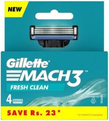 Gillette Mach 3 Wkład do maszynki 4szt. Golarki i trymery Gillette. Za 81.29 zł.