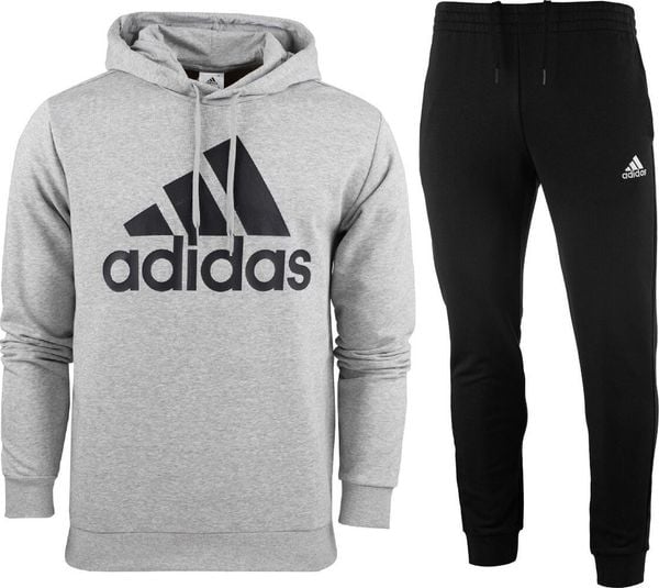 Adidas Dres męski adidas Big Logo Terry szaro-czarny IC6749 S. Czarne komplety dresowe męskie Adidas, m, bez wzorów, z dresówki. Za 305.63 zł.