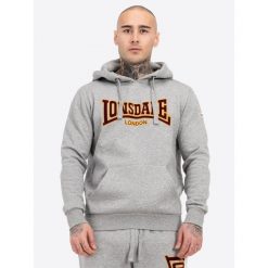 Bluza z kapturem Lonsdale Classic Ll002. Szare bluzy męskie Lonsdale, m, bez wzorów, eleganckie, bez ramiączek, z kapturem. Za 296.30 zł.