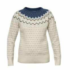 Sweter damski Fjallraven Ovik Knit Sweater - glacier green, rozmiar: m. Zielone swetry nierozpinane damskie No Name, m, bez wzorów, bez kołnierzyka, bez ramiączek. Za 796.99 zł.