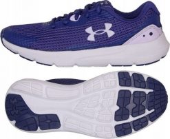 Under Armour Buty do biegania Under Armour Surge 3 r. 40,5 niebieskie. Niebieskie obuwie sportowe damskie Under Armour, bez wzorów, bez zapięcia, do biegania. Za 98.95 zł.