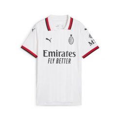 Damska wyjazdowa koszulka AC Milan 24/25 PUMA White. Białe bluzki damskie Puma, s, bez wzorów, sportowe, bez kołnierzyka, bez ramiączek. W wyprzedaży za 314.00 zł.
