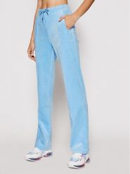 Juicy Couture Spodnie dresowe Tina JCAPW045 Błękitny Regular Fit. Niebieskie spodnie dresowe damskie Juicy Couture, bez wzorów, z dresówki. Za 169.99 zł.