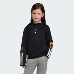 Bluza Adidas Minecraft Training 3 Stripes Hoodie. Czarne bluzy sportowe męskie Adidas, bez wzorów, z kapturem, na jogę i pilates. Za 199.00 zł.