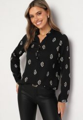 Czarna Koszula Ozdobiona Wzorem Paisley Irinde. Czarne koszule damskie Born2be, l, bez wzorów, z jeansu, klasyczne, bez kołnierzyka, bez ramiączek. Za 59.99 zł.