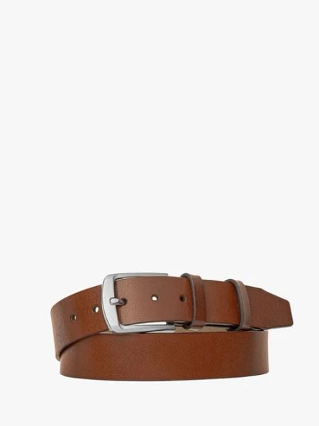 Rudy pasek męski. Brązowe paski męskie Ryłko, ze skóry. Za 129.99 zł.