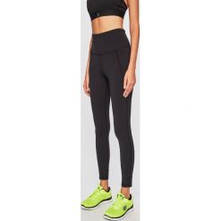 Reebok - Legginsy. Czarne legginsy damskie Reebok, bez wzorów, z dzianiny. Za 199.90 zł.