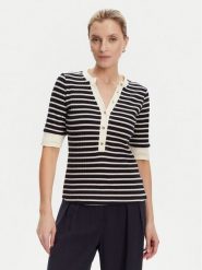 Guess Sweter W5YP20 KCZ82 Granatowy Regular Fit. Niebieskie swetry nierozpinane damskie Guess, m, z aplikacjami, z wiskozy, bez kołnierzyka, bez ramiączek. Za 189.99 zł.