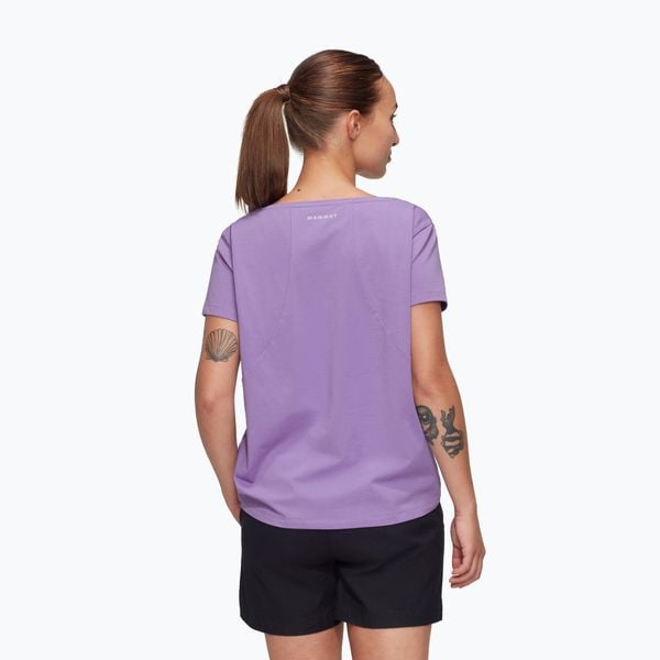 Koszulka damska Mammut Seon Playground. Fioletowe bluzki damskie Mammut, bez wzorów, sportowe, bez kołnierzyka, bez ramiączek. Za 179.99 zł.