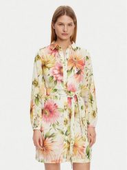 Guess Sukienka koszulowa W5GK65 WH6C0 Kolorowy Regular Fit. Sukienki damskie Guess, m, z aplikacjami, z bawełny, bez kołnierzyka, bez ramiączek, koszulowe. Za 379.99 zł.