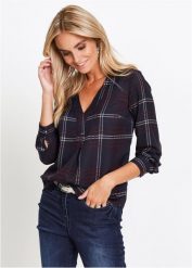 Tunika. Niebieskie tuniki damskie bonprix, bez wzorów, eleganckie, bez ramiączek. Za 109.99 zł.