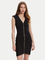 Just Cavalli Sukienka koktajlowa 78PAO949 Czarny Slim Fit. Czarne sukienki damskie Just Cavalli, bez wzorów, z syntetyku, wizytowe, bez kołnierzyka, bez ramiączek. Za 1,229.00 zł.