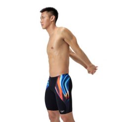 Kąpielówki męskie Speedo Placement Digital V-Cut Jammer. Czarne kąpielówki męskie Speedo, m, bez wzorów. Za 189.99 zł.