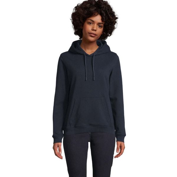 Bluza damska z kapturem Sol's Nicholas. Czarne bluzy damskie SOL'S, s, bez wzorów, z bawełny, bez ramiączek, z kapturem. Za 248.85 zł.