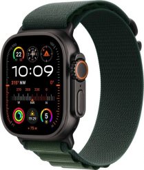 Smartwatch Apple Watch Ultra 2 GPS + Cellular 49mm Black Titanium Case Alpine Loop Medium Zielony (MX4R3). Czarne zegarki smartwatch Apple, bez wzorów. Za 3,699.00 zł.