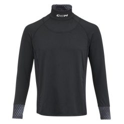 Ochraniacz szyi, bluza z długim rękawem, rozmiar JR/YT XL. Czarne bluzy damskie CCM, s, bez wzorów, z materiału, bez ramiączek, bez kaptura. Za 337.00 zł.