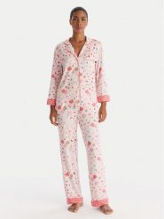 Kate Spade Piżama KSI82772 Różowy Regular Fit. Czerwone piżamy damskie Kate Spade, bez wzorów, z syntetyku, bez ramiączek. Za 559.99 zł.