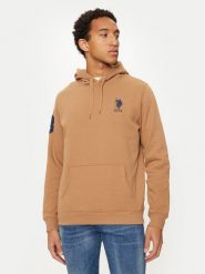 U.S. Polo Assn. Bluza MUP0683 Brązowy Regular Fit. Brązowe bluzy męskie U.S. Polo Assn., m, bez wzorów, z bawełny, bez ramiączek, bez kaptura. Za 139.99 zł.