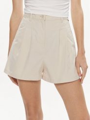 Tommy Jeans Szorty materiałowe Claire DW0DW17775 Beżowy Regular Fit. Brązowe szorty damskie Tommy Jeans, bez wzorów, z bawełny. Za 189.99 zł.