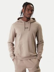 EA7 Emporio Armani Bluza 8NPM32 PJVRZ U6167 Beżowy Regular Fit. Brązowe bluzy męskie EA7 Emporio Armani, m, bez wzorów, z bawełny, bez ramiączek, bez kaptura. Za 459.99 zł.