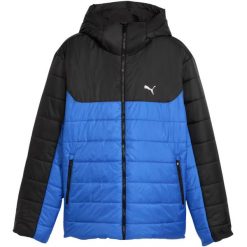 Kurtka męska PUMA ESS Hooded Padded niebiesko-czarna 685211 13. Czarne kurtki męskie Puma, m, bez wzorów, z materiału, bez kaptura. Za 284.99 zł.