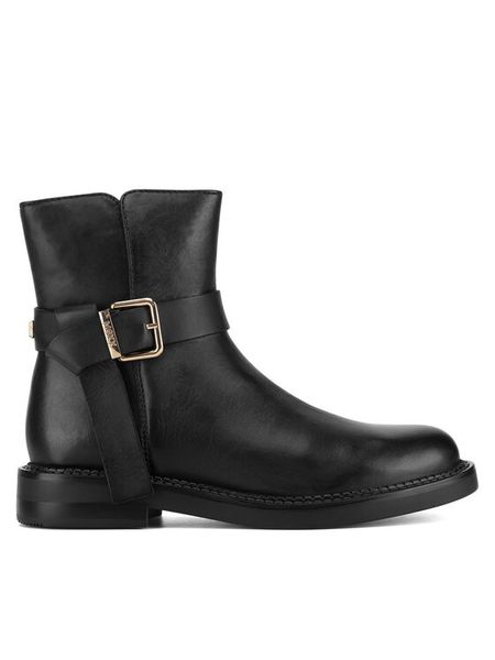 MEXX Botki MICP1710043W PIERA MABEL Czarny. Czarne botki damskie Mexx, bez wzorów, ze skóry, bez obcasa, na płaskiej podeszwie, bez zapięcia. Za 349.99 zł.