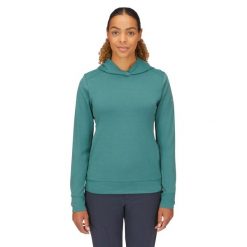 Bluza damska Rab Centrum Hoody. Zielone bluzy damskie RAB, bez wzorów, bez ramiączek, bez kaptura. Za 299.99 zł.