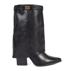 Czarne eleganckie botki damskie na obcasie. Czarne botki damskie bez wzorów, eleganckie, bez obcasa, na obcasie, bez zapięcia. Za 260.45 zł.