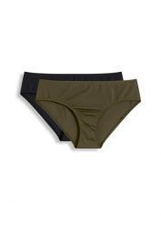 Figi bikini (2 pary). Czerwone bikini bonprix, bez wzorów. Za 45.98 zł.