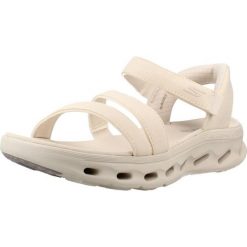 Sandały SKECHERS GO WALK GLIDE STEP 2.0 Beżowy. Brązowe sandały damskie Skechers, bez wzorów, z materiału, bez obcasa, bez zapięcia. Za 331.99 zł.
