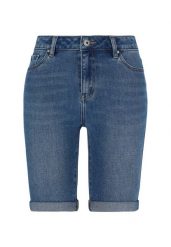 Szorty jeansowe, Slim Fit, E-NEDA. Niebieskie szorty damskie Volcano, bez wzorów, z bawełny, klasyczne. Za 149.99 zł.