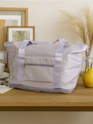 Składana torba podróżna z kieszeniami - szary. Szare torby podróżne damskie Sinsay, bez wzorów. Za 32.99 zł.