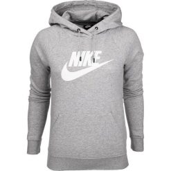 Bluza sportowa damska Nike W Essential Hoodie PO HBR. Szare bluzy damskie Nike, bez wzorów, z bawełny, sportowe, bez ramiączek, bez kaptura. Za 387.25 zł.