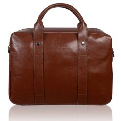 Torba męska skórzana Tizano TM07 brązowa. Brązowe torby na ramię męskie TIZANO, ze skóry, na ramię. Za 434.00 zł.